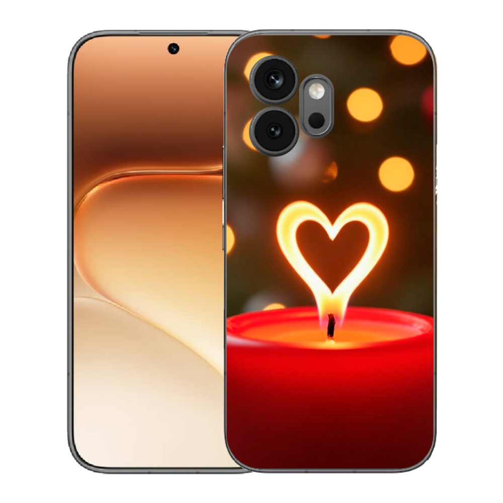 Gélový kryt mmCase na Honor 600 - srdce z plameňa