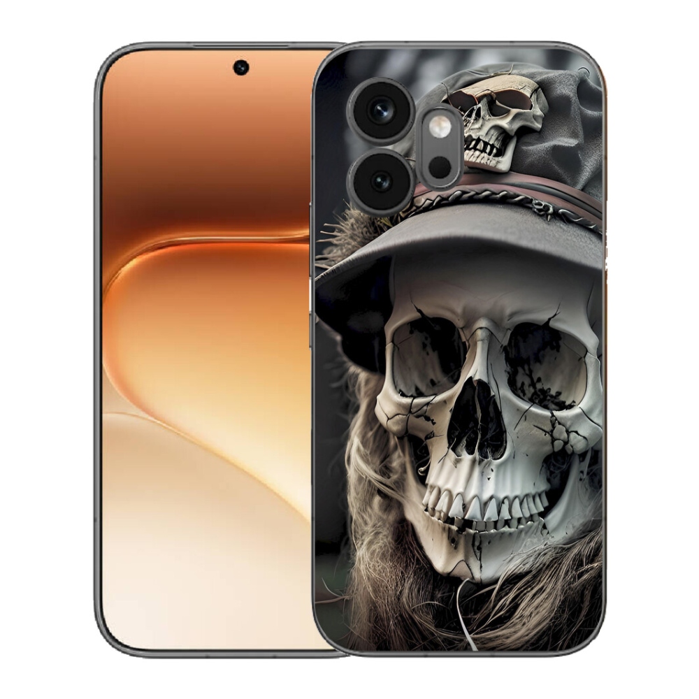 Gélový kryt mmCase na Honor 600 - temná lebka