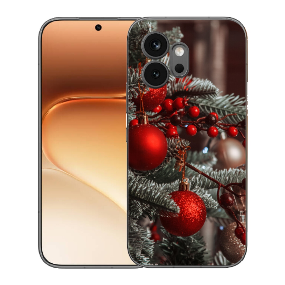 Gélový kryt mmCase na Honor 600 - vianočné ozdoby 2