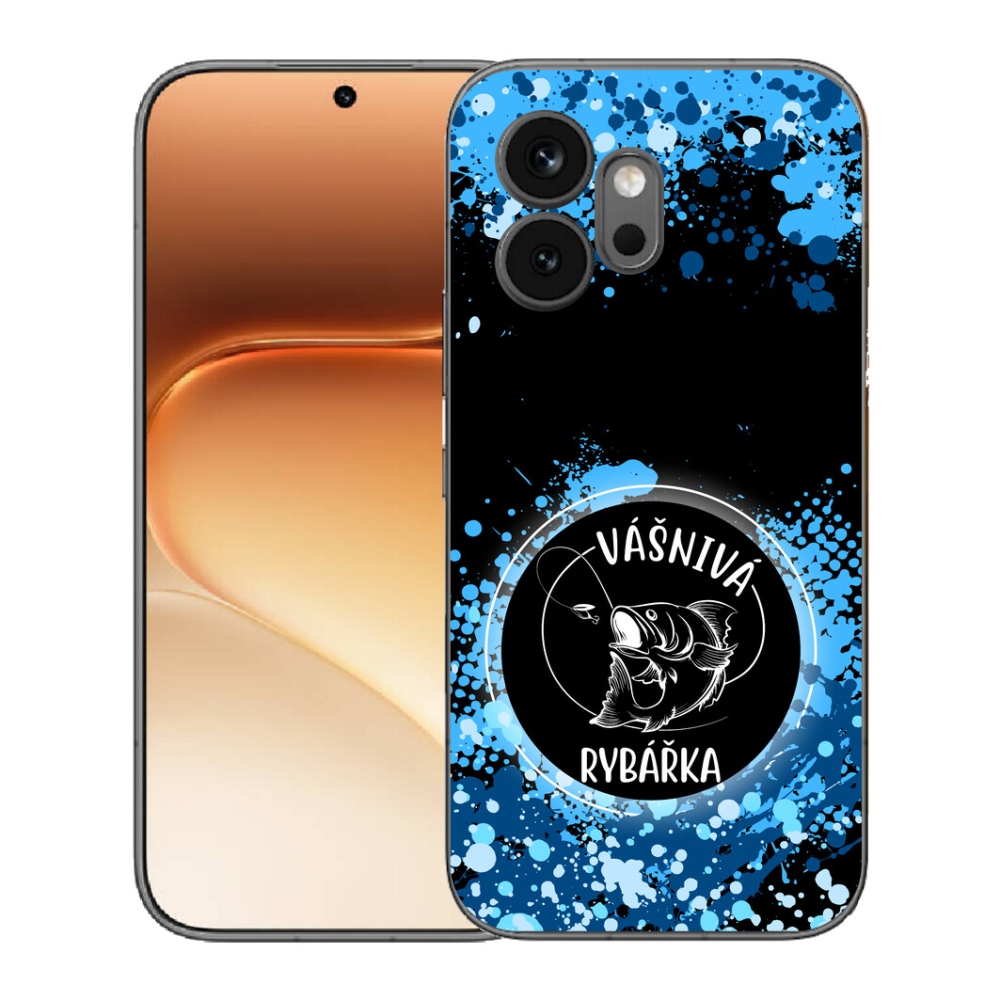 Gélový kryt mmCase na Honor 600 - vášnivá rybárka čierne pozadie