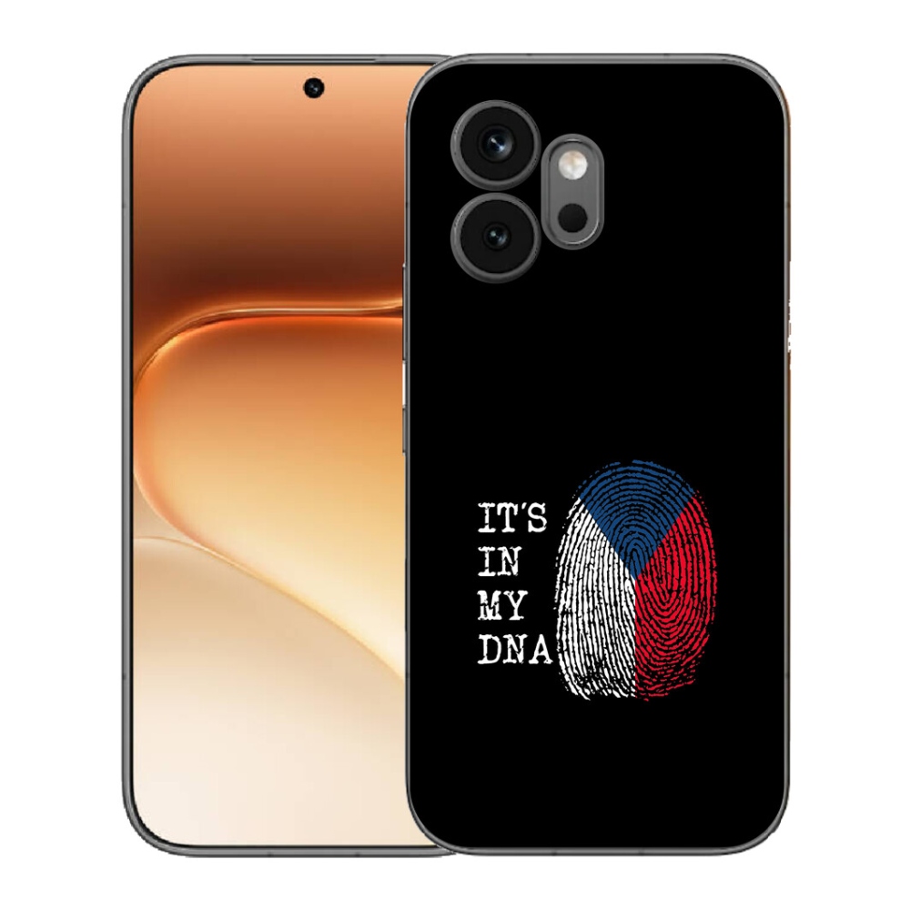 Gélový kryt mmCase na Honor 600 - vlajka odtlačok prsta čierne pozadie