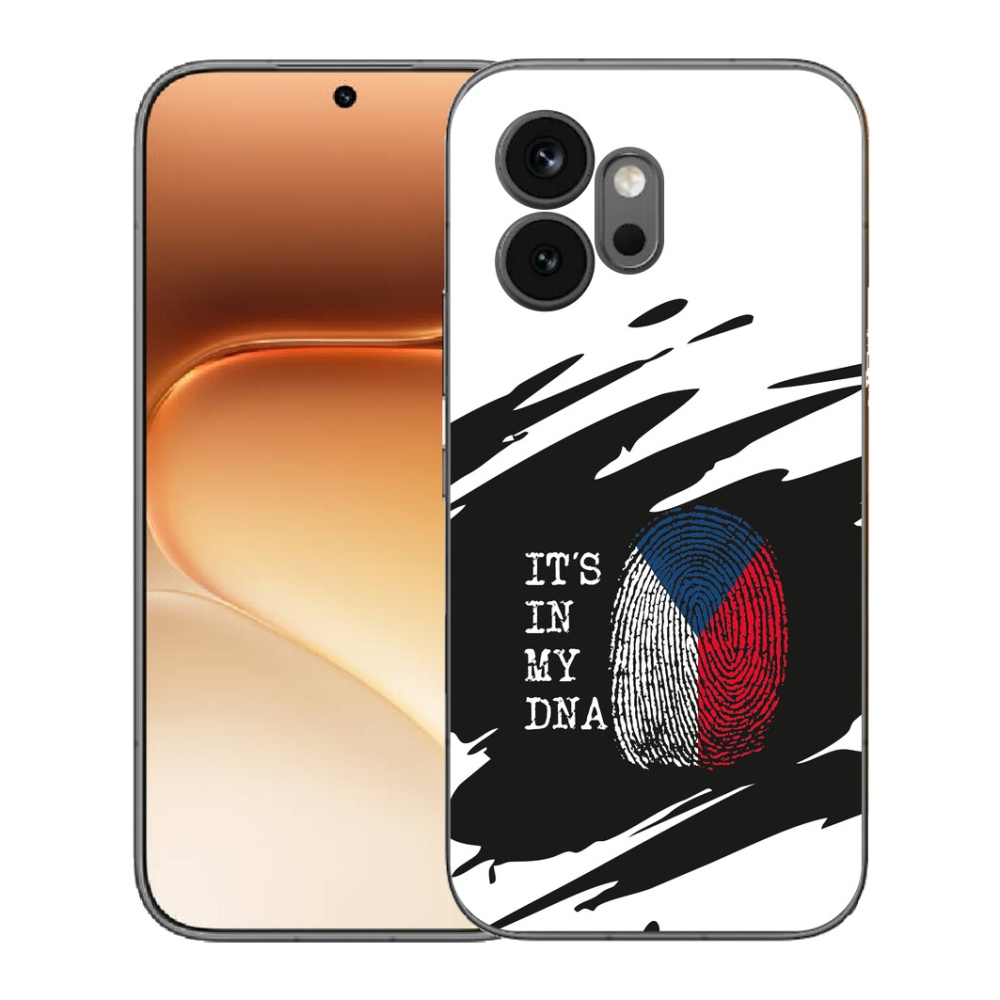 Gélový kryt mmCase na Honor 600 - vlajka odtlačok prsta čiernobiele pozadie