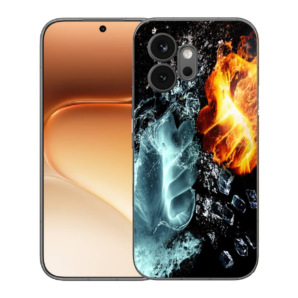Gélový kryt mmCase na Honor 600 - voda a oheň