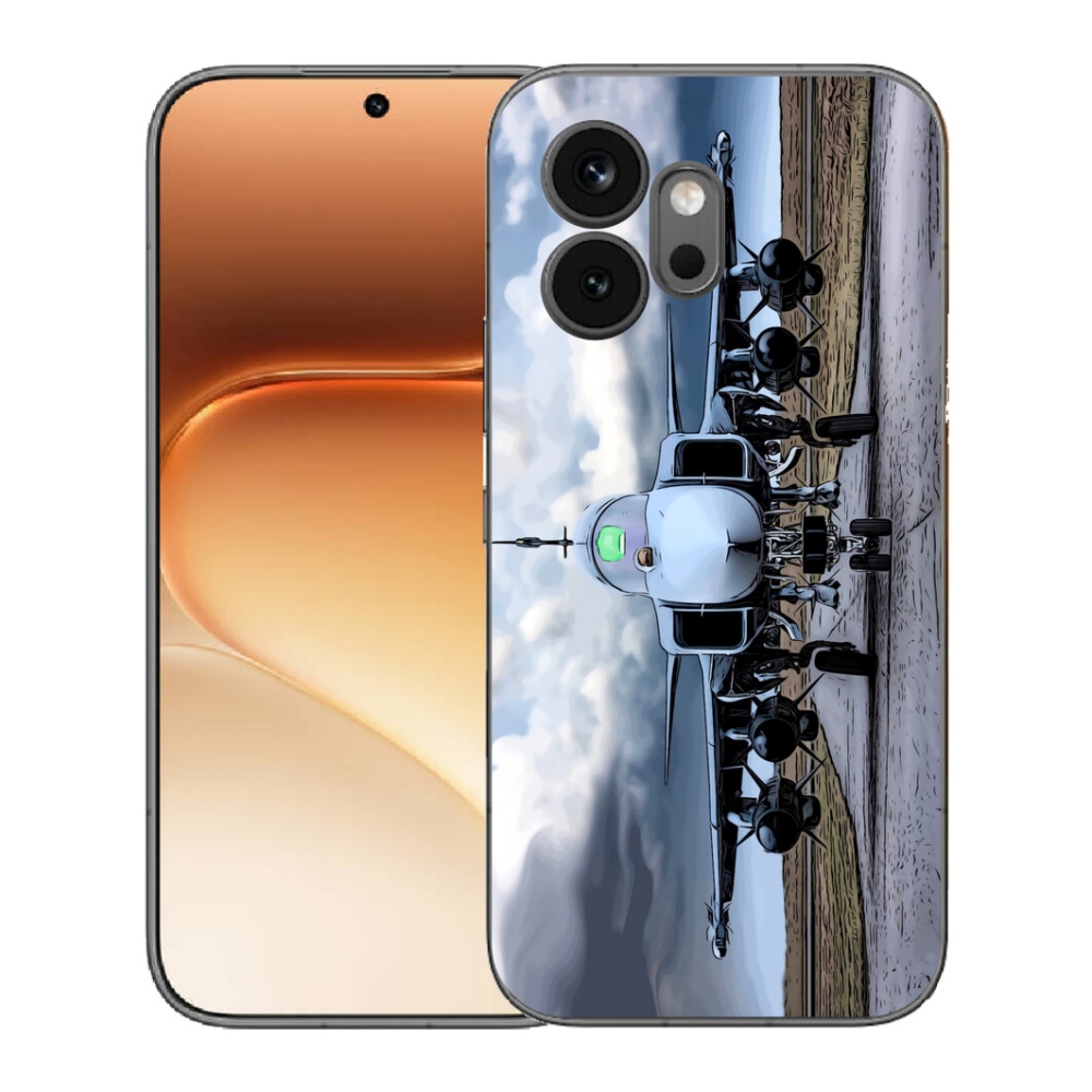 Gélový kryt mmCase na Honor 600 - vojenské lietadlo