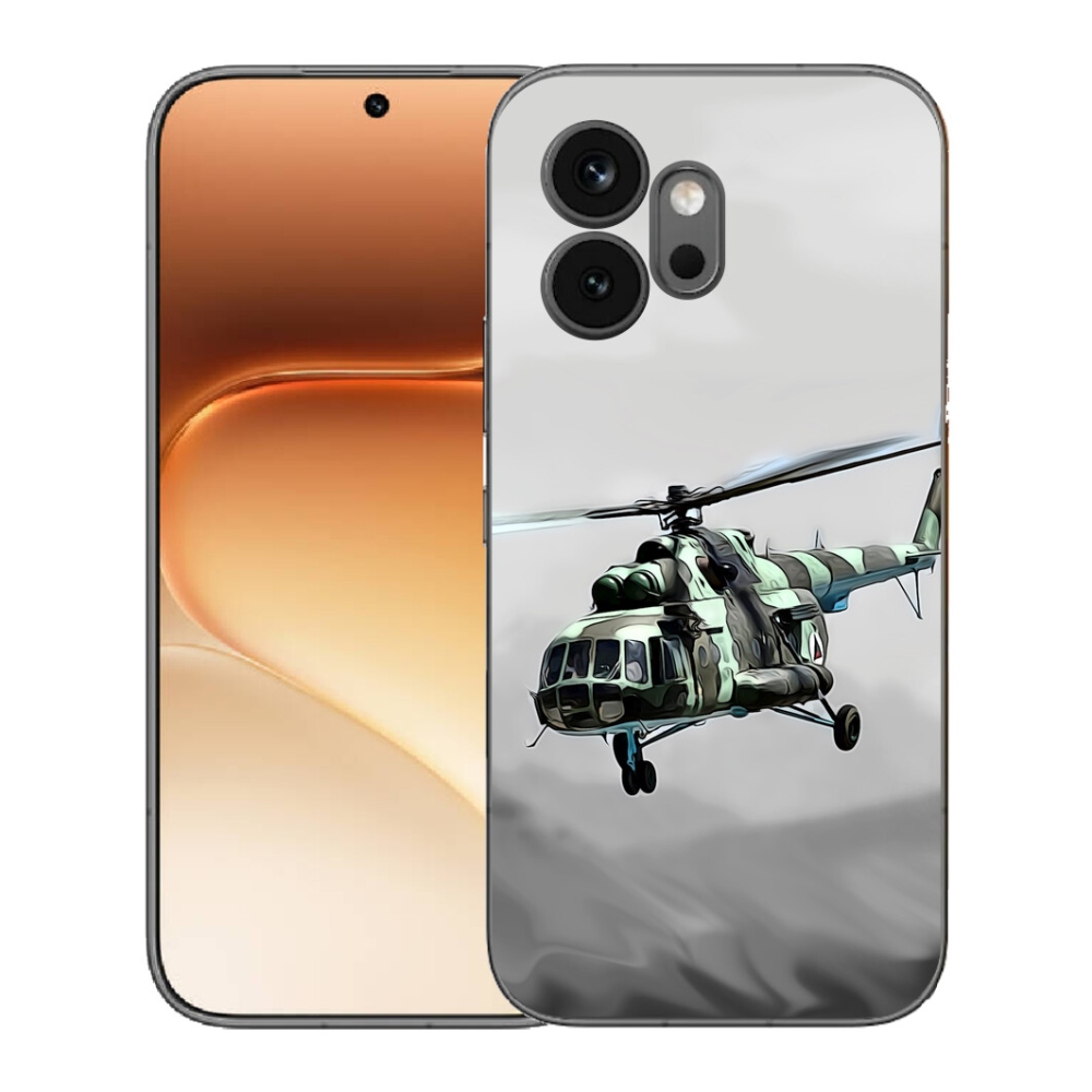 Gélový kryt mmCase na Honor 600 - vojenský vrtuľník