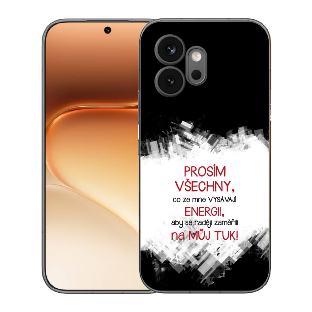 Gélový kryt mmCase na Honor 600 - vtipný text 1 červený