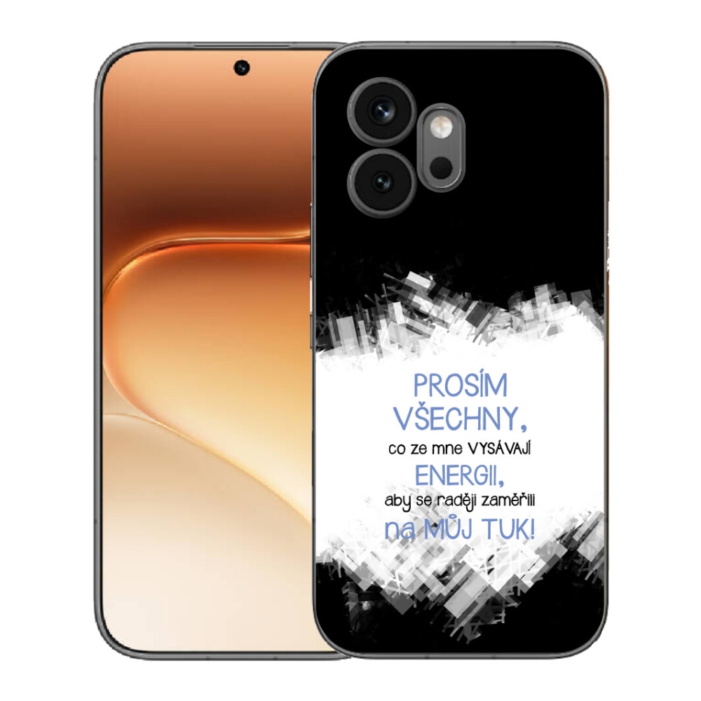 Gélový kryt mmCase na Honor 600 - vtipný text 1 modrý