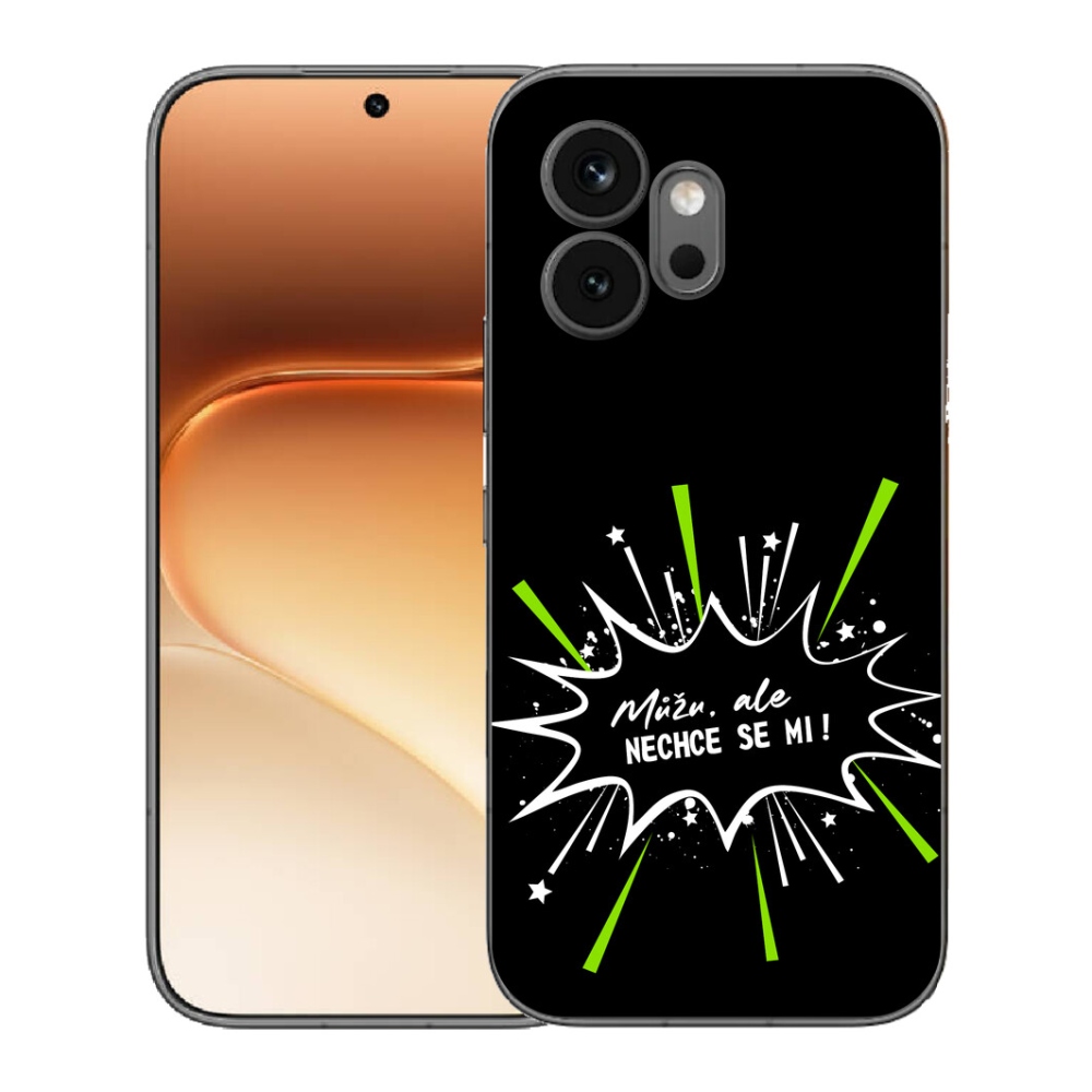 Gélový kryt mmCase na Honor 600 - vtipný text 11 čierne pozadie