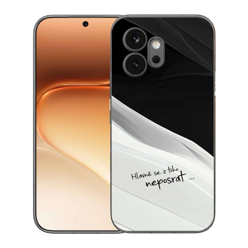 Gélový kryt mmCase na Honor 600 - vtipný text 13 bieločierne pozadie