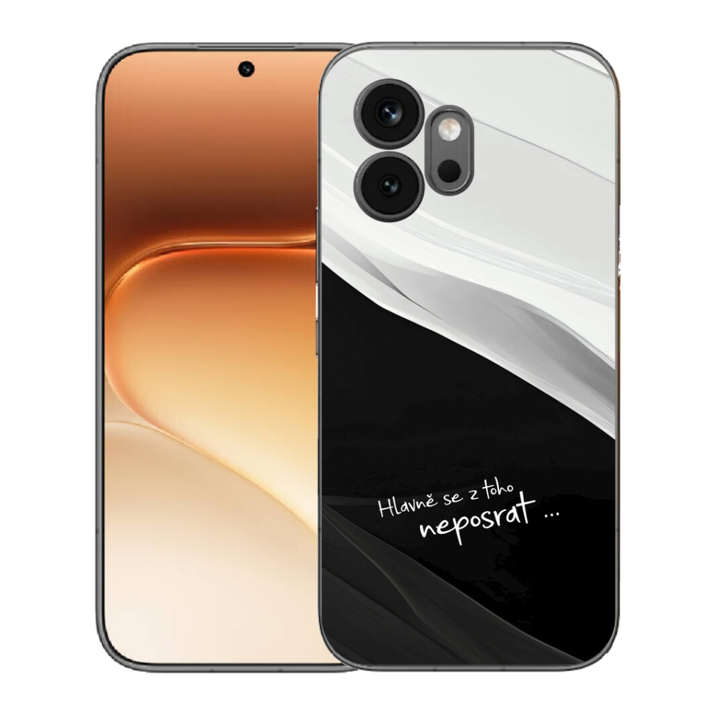 Gélový kryt mmCase na Honor 600 - vtipný text 13 čiernobiele pozadie