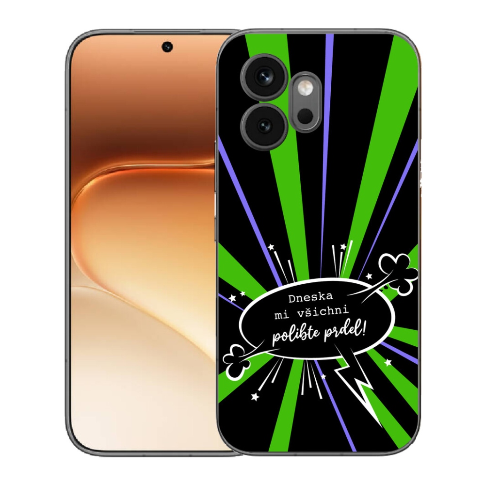 Gélový kryt mmCase na Honor 600 - vtipný text 15 čierne pozadie