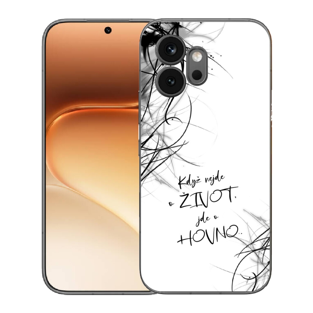 Gélový kryt mmCase na Honor 600 - vtipný text 16 biele pozadie