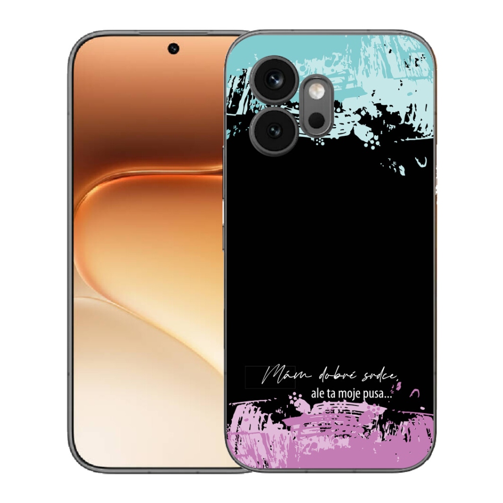 Gélový kryt mmCase na Honor 600 - vtipný text 3 čierne pozadie