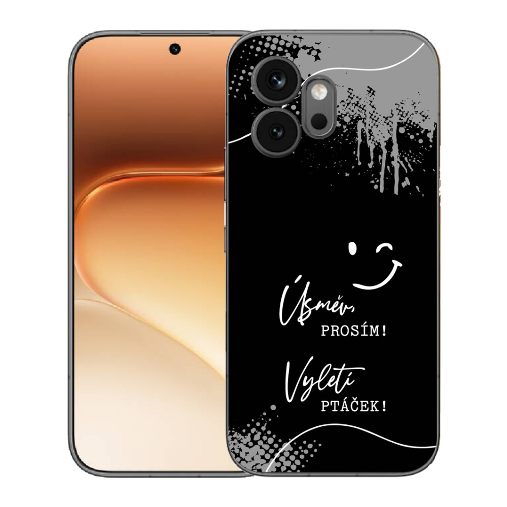 Gélový kryt mmCase na Honor 600 - vtipný text 4 čierne pozadie