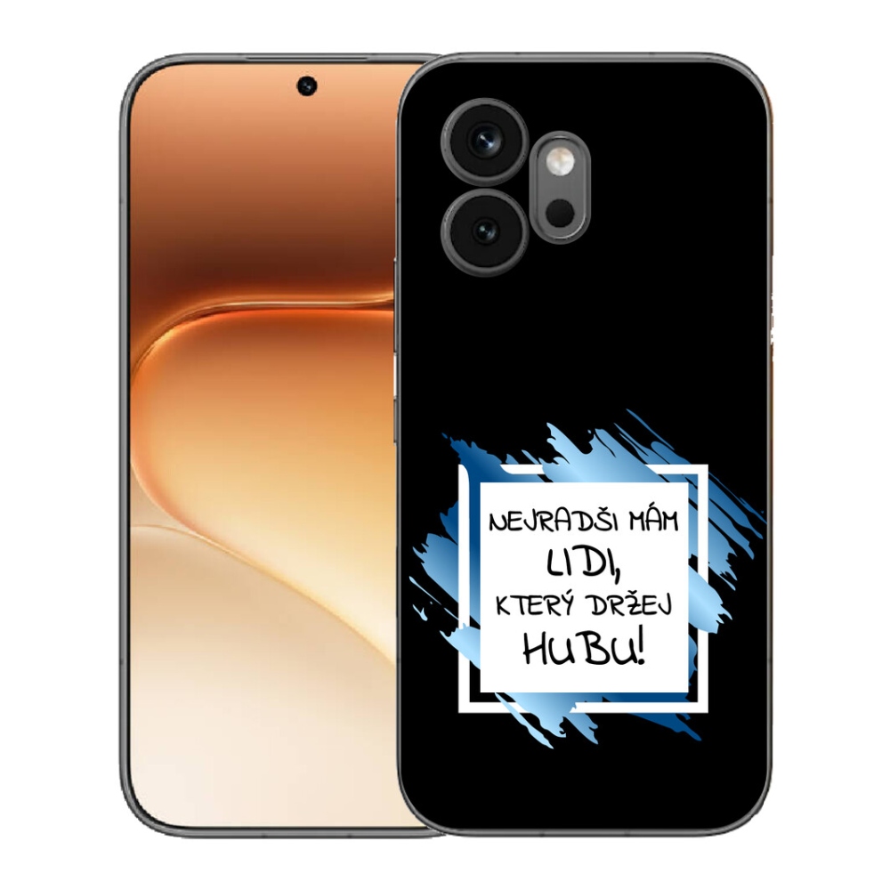 Gélový kryt mmCase na Honor 600 - vtipný text 7 bieločierne pozadie