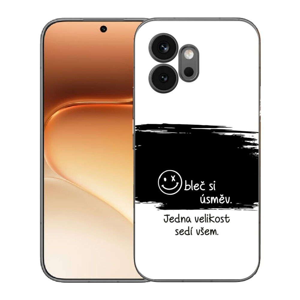 Gélový kryt mmCase na Honor 600 - vtipný text 8 čiernobiele pozadie