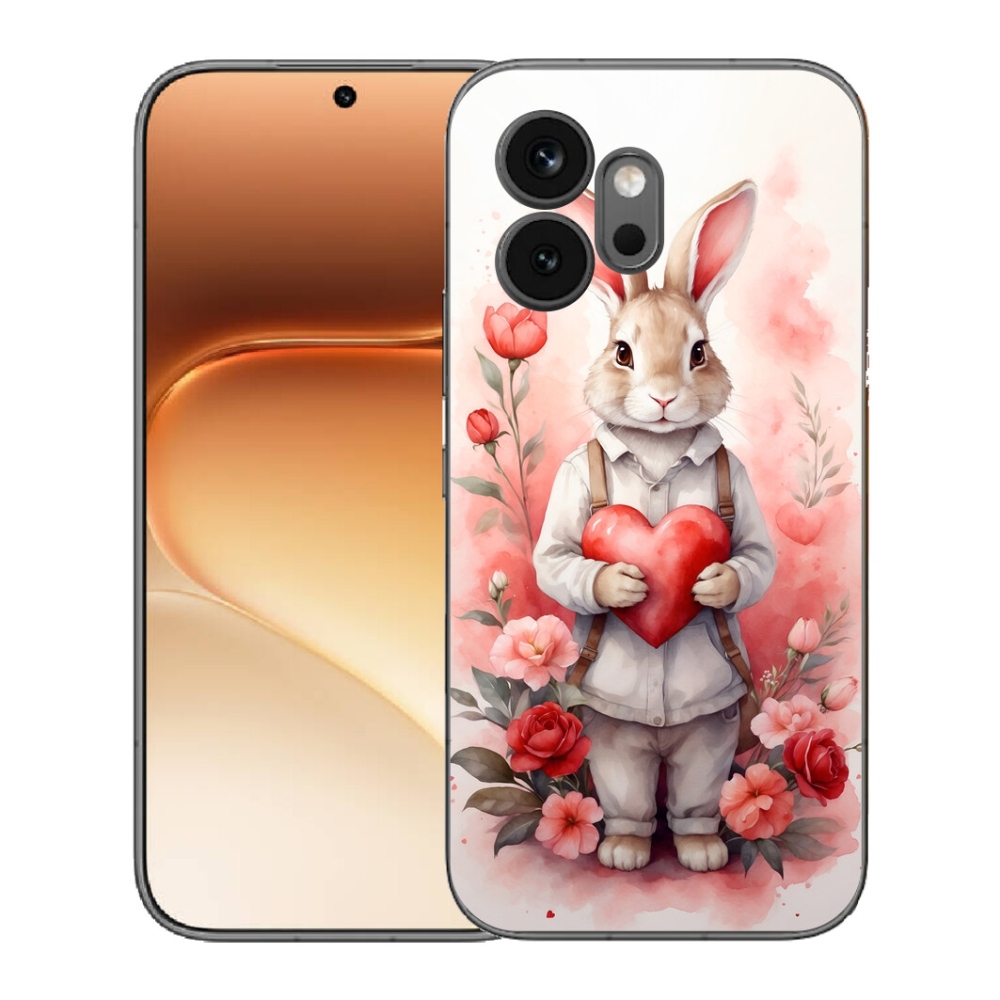 Gélový kryt mmCase na Honor 600 - zajac so srdiečkom