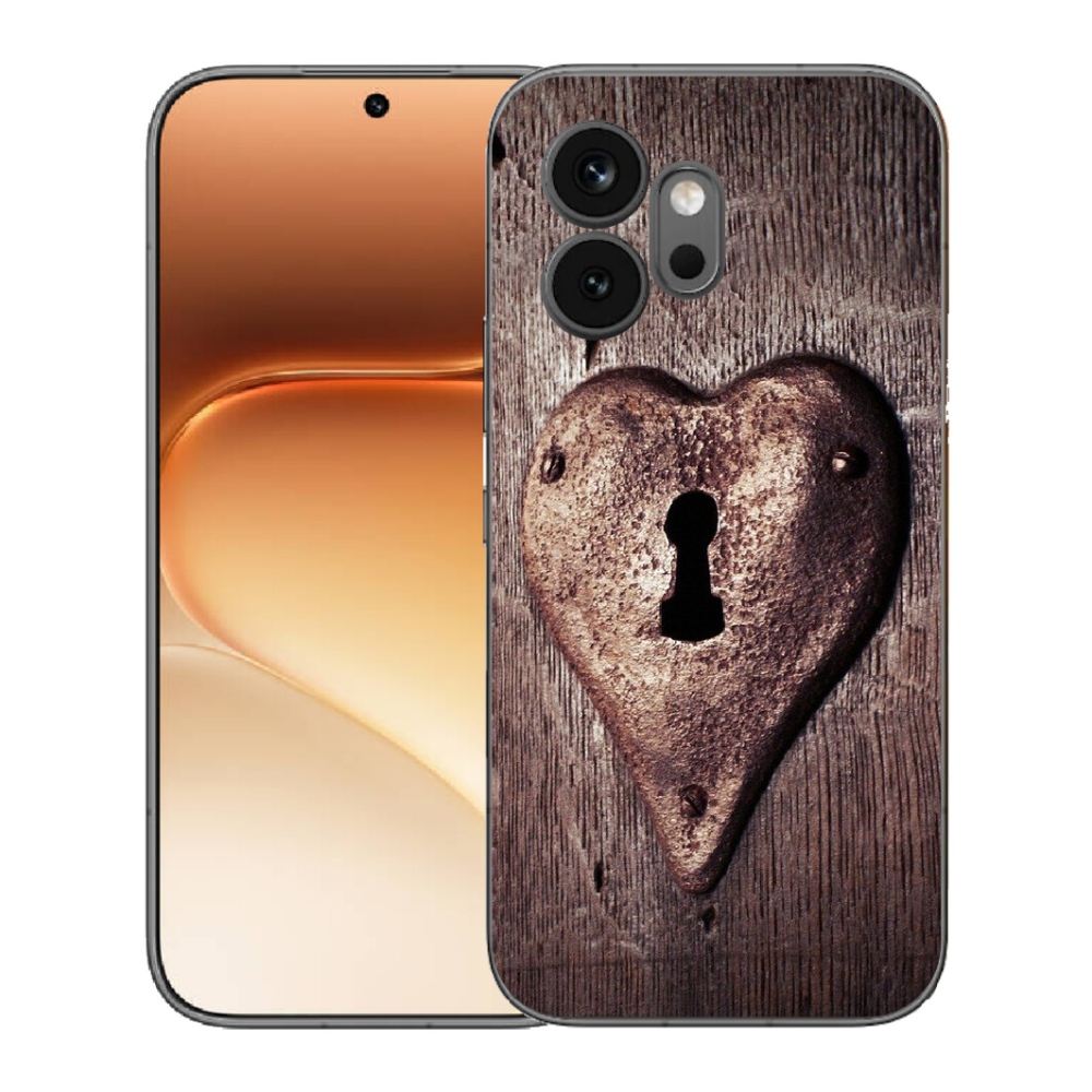 Gélový kryt mmCase na Honor 600 - zámok v tvare srdca