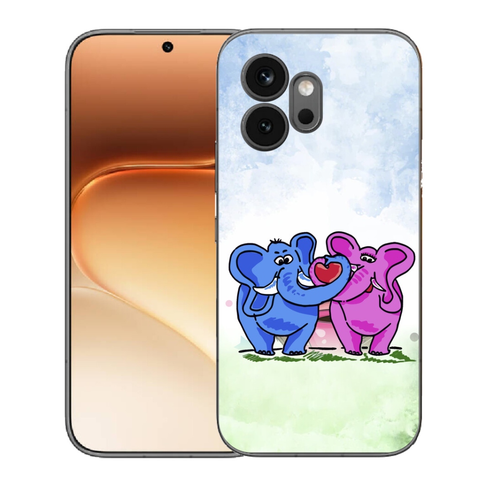 Gélový kryt mmCase na Honor 600 - zamilovaní slony