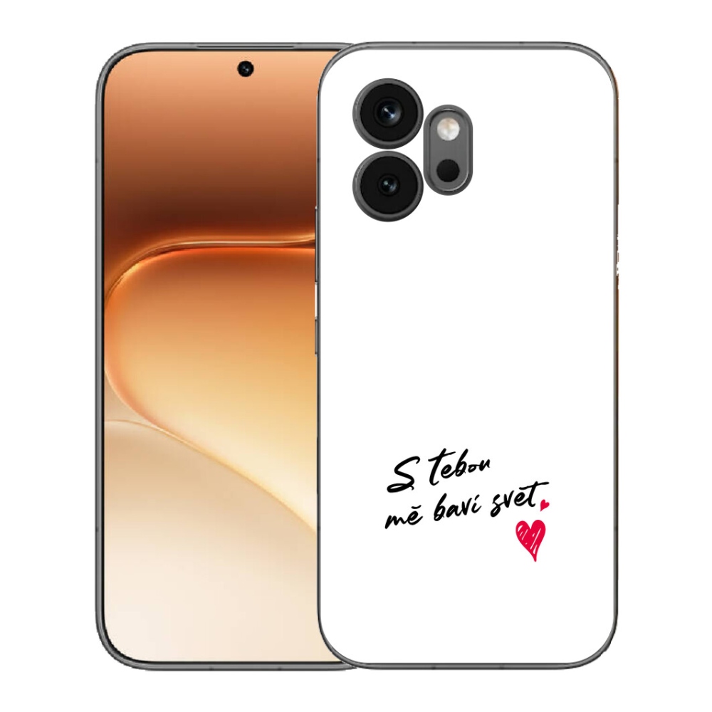 Gélový kryt mmCase na Honor 600 - zamilovaný text 1 biele pozadie