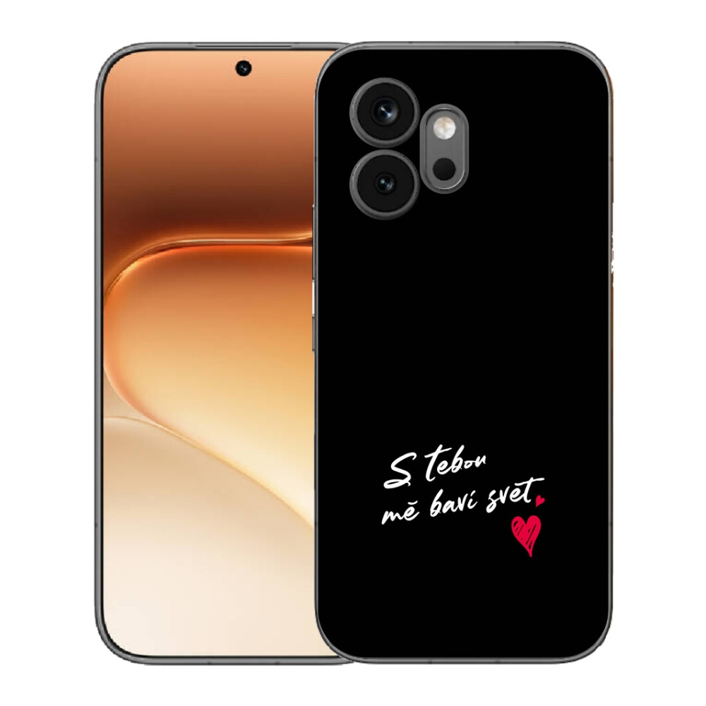 Gélový kryt mmCase na Honor 600 - zamilovaný text 1 čierne pozadie