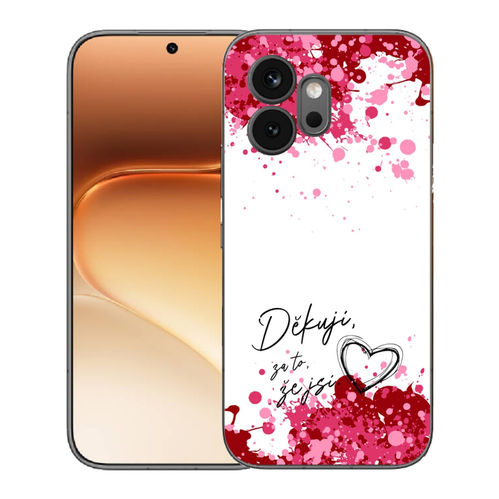 Gélový kryt mmCase na Honor 600 - zamilovaný text 2 biele pozadie
