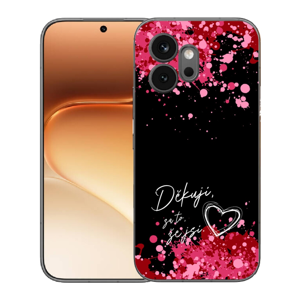 Gélový kryt mmCase na Honor 600 - zamilovaný text 2 čierne pozadie