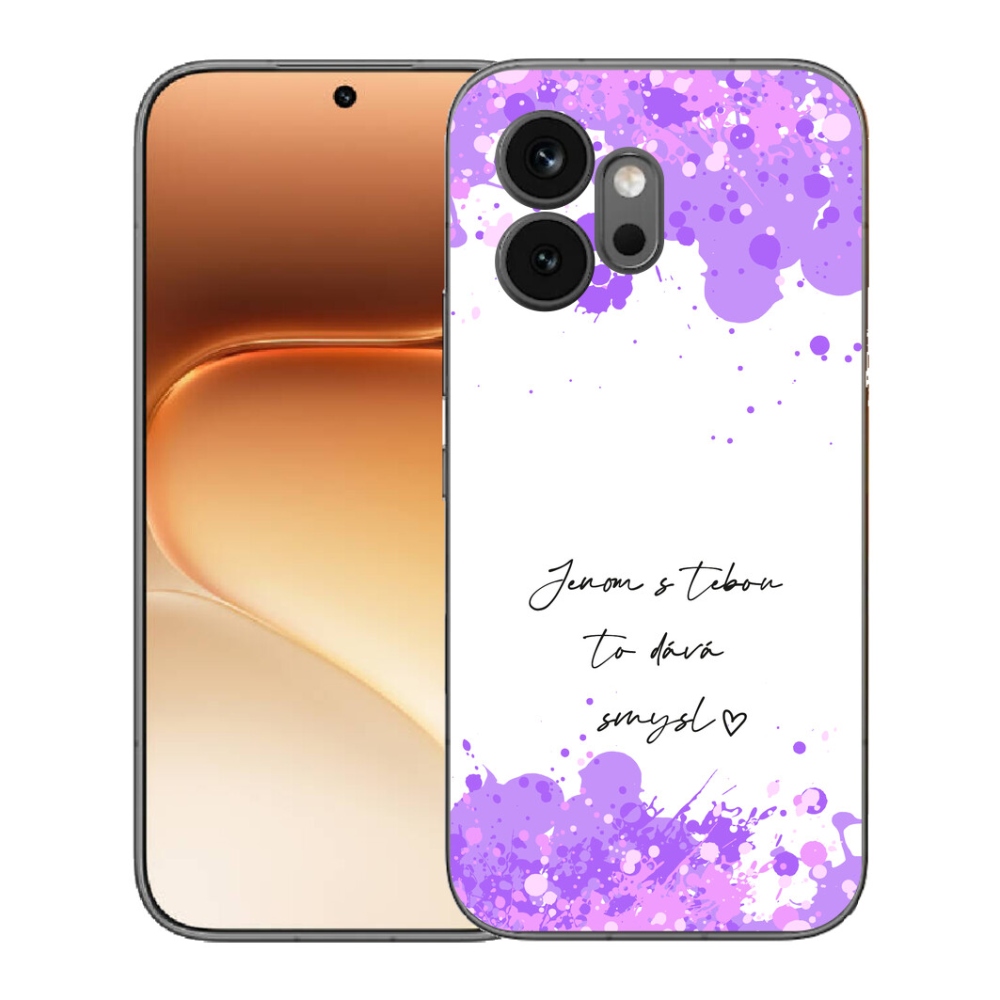 Gélový kryt mmCase na Honor 600 - zamilovaný text biele pozadie