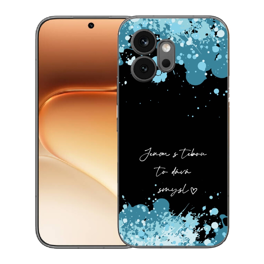 Gélový kryt mmCase na Honor 600 - zamilovaný text čierne pozadie