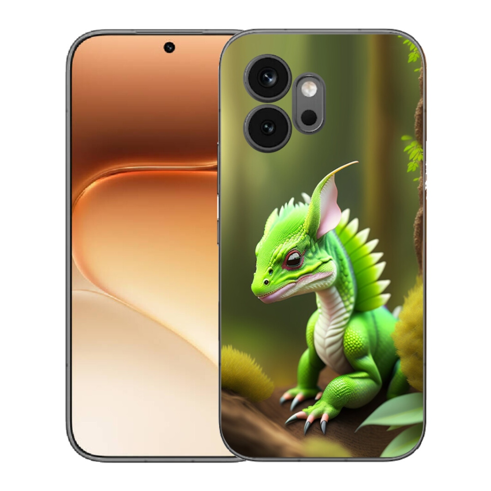 Gélový kryt mmCase na Honor 600 - zelený dráčik