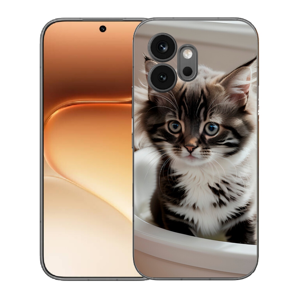 Gélový kryt mmCase na Honor 600 - zvedavé mačiatko