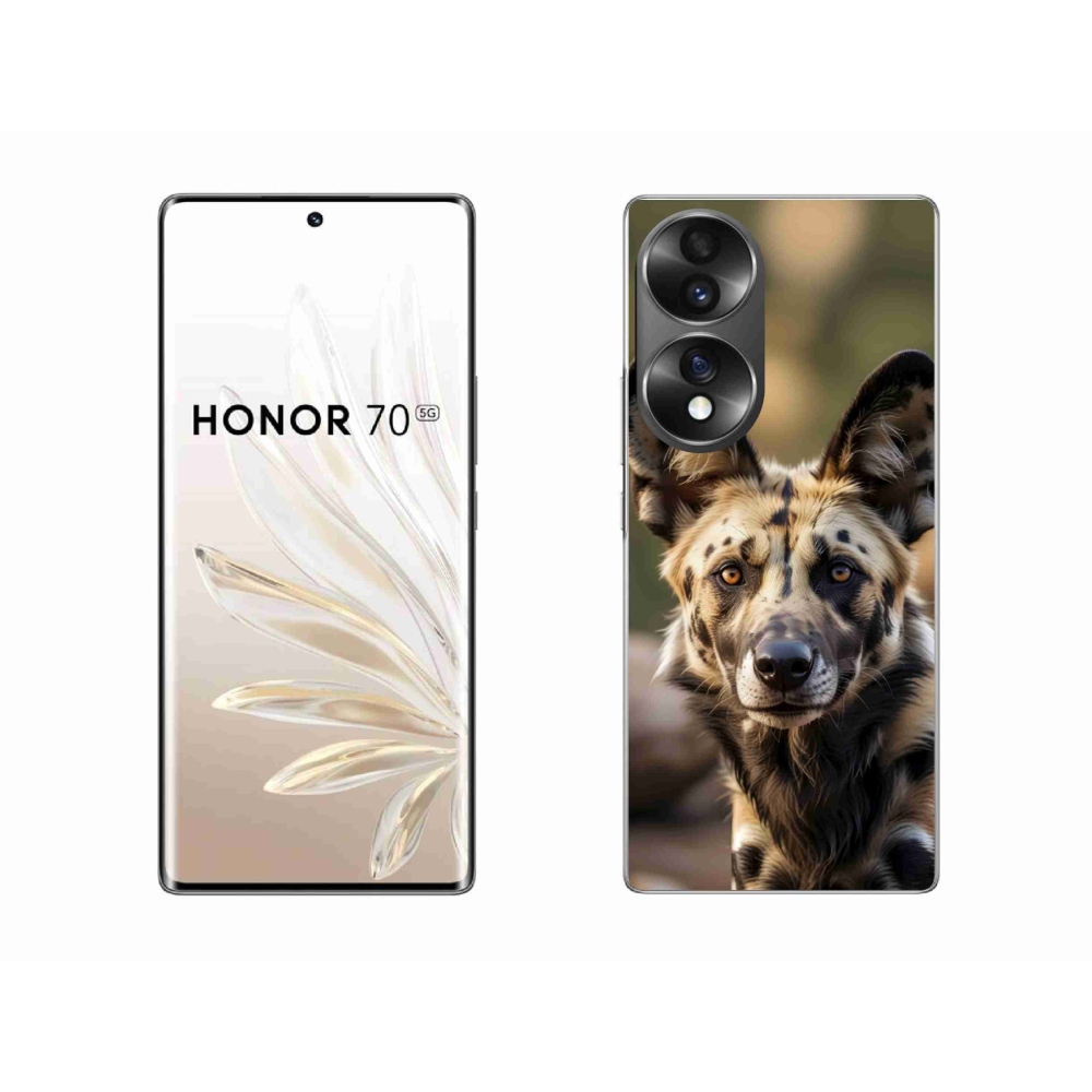 Gélový kryt mmCase na Honor 70 - africký divoký pes