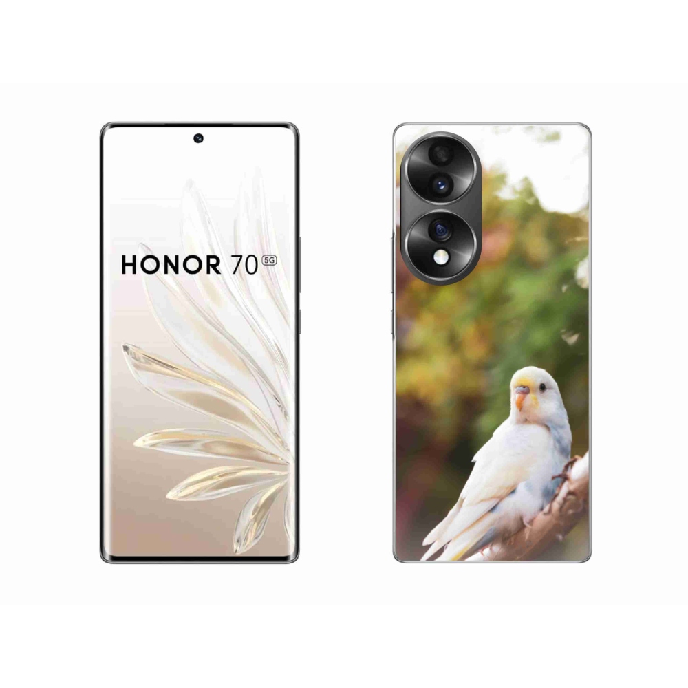 Gélový kryt mmCase na Honor 70 - andulka biela