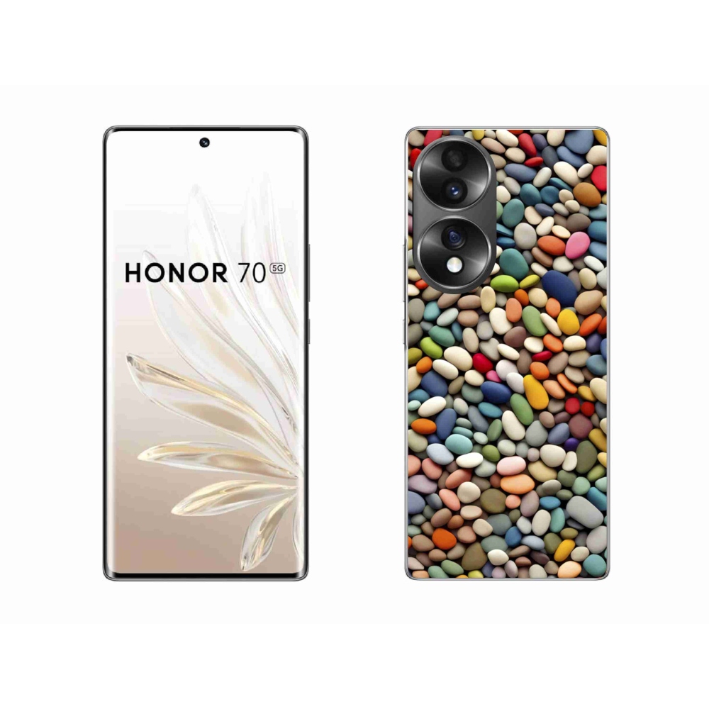 Gélový kryt mmCase na Honor 70 - farebné kamienky 2