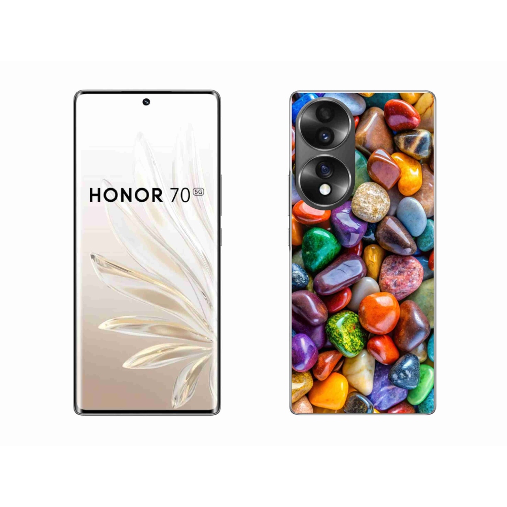 Gélový kryt mmCase na Honor 70 - farebné kamienky