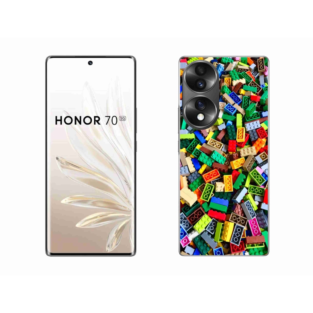 Gélový kryt mmCase na Honor 70 - farebné stavebné kocky