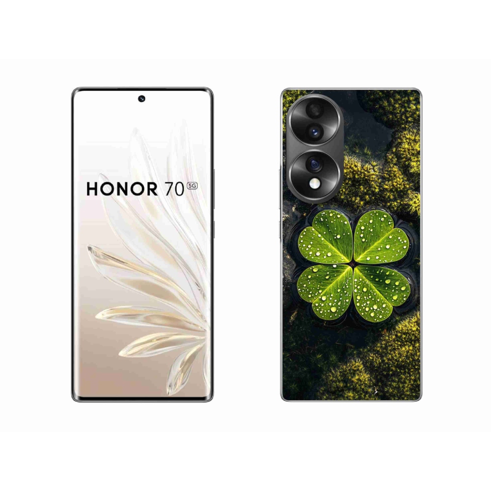 Gélový kryt mmCase na Honor 70 - štvorlístok