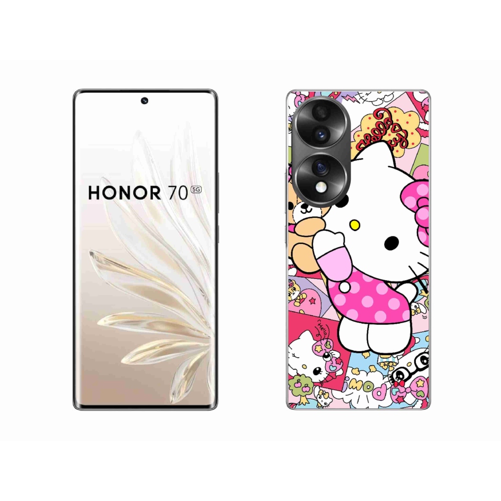 Gélový kryt mmCase na Honor 70 - cute kitty