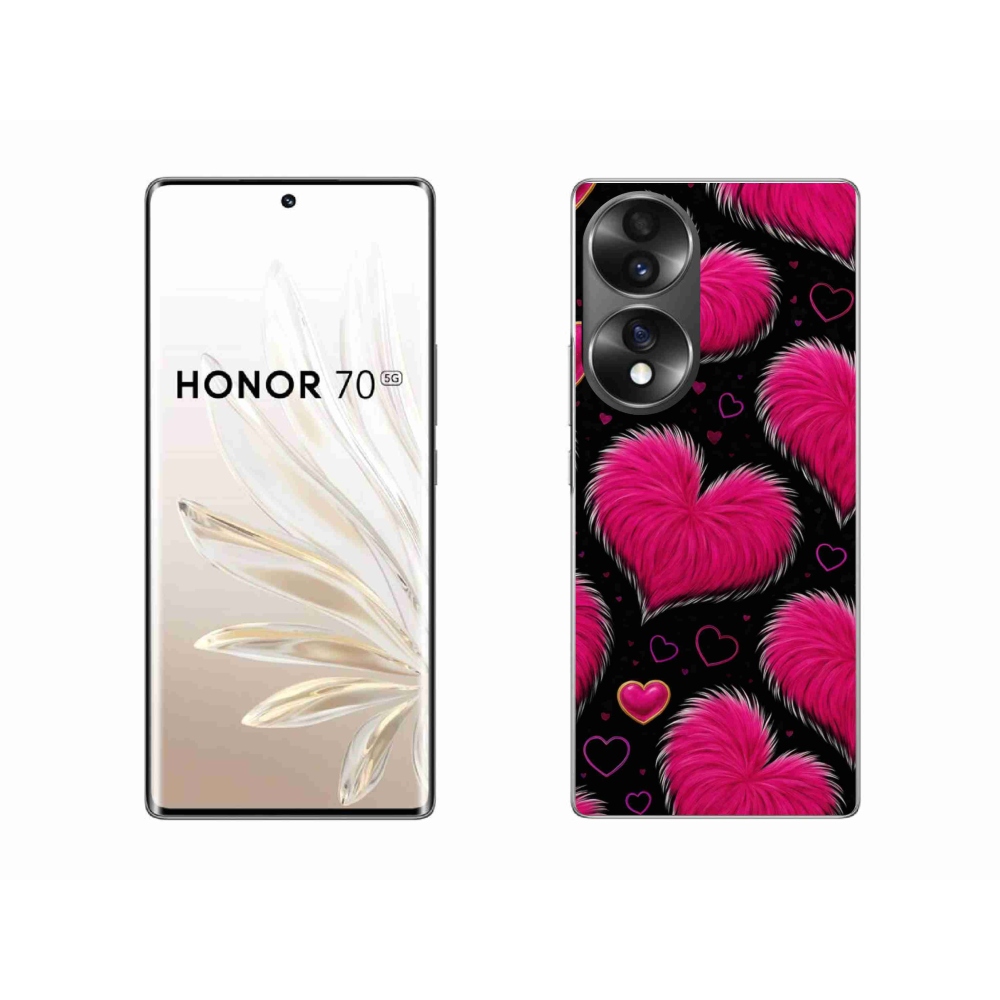 Gélový kryt mmCase na Honor 70 - hebké srdce