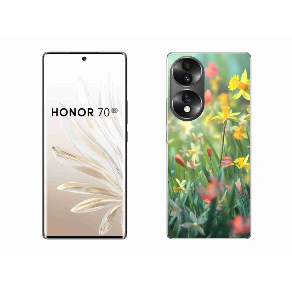 Gélový kryt mmCase na Honor 70 - jarné kvety