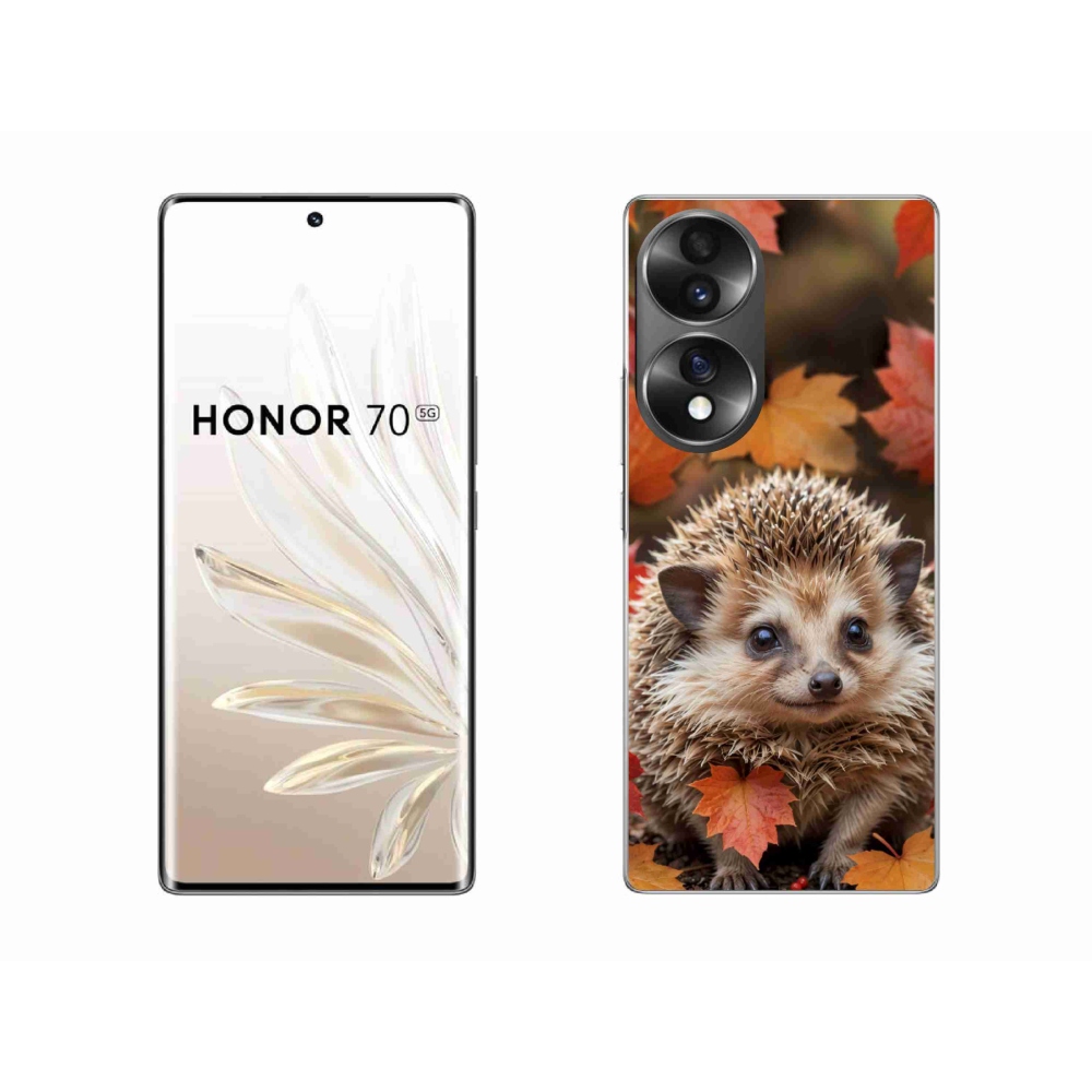 Gélový kryt mmCase na Honor 70 - ježko v lístí