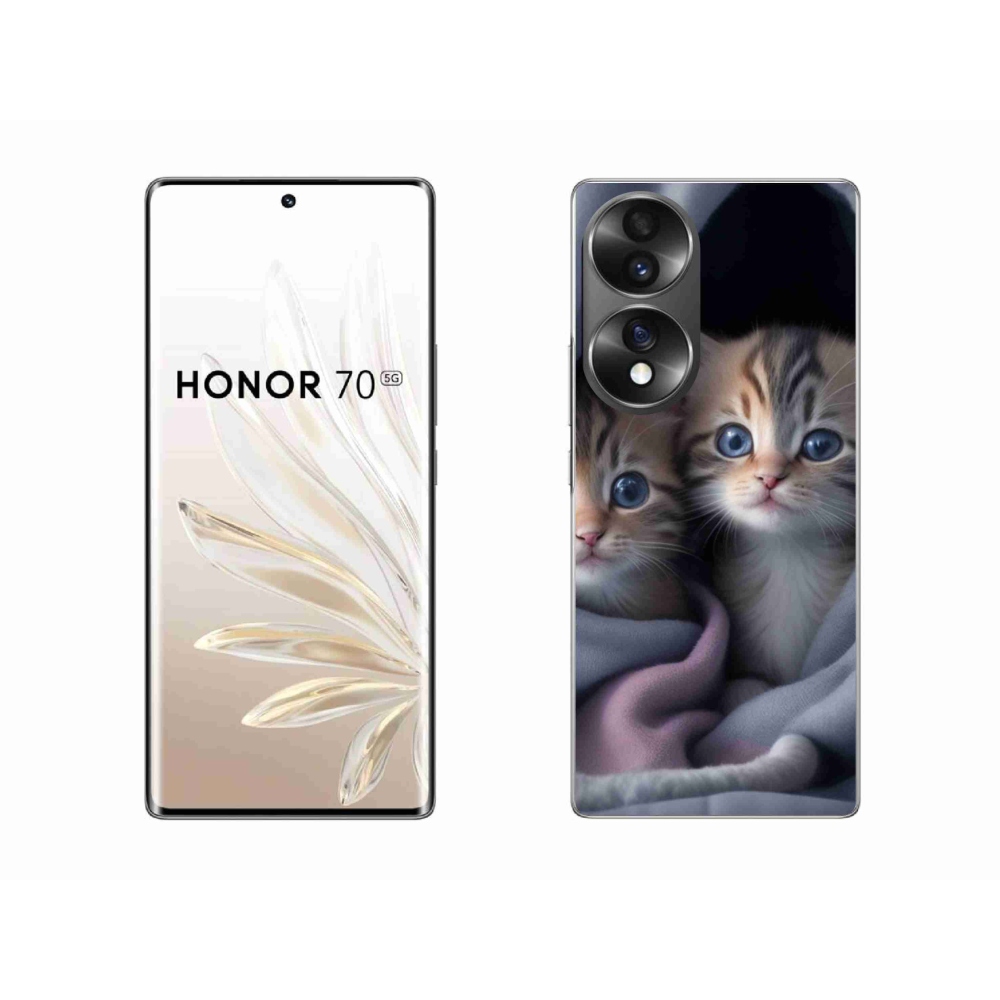 Gélový kryt mmCase na Honor 70 - mačacie duo 2