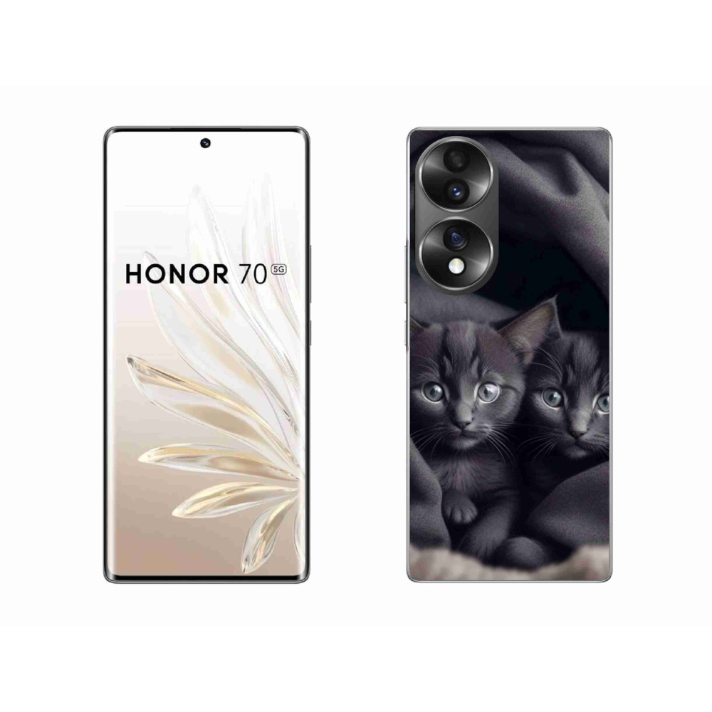 Gélový kryt mmCase na Honor 70 - mačacie duo