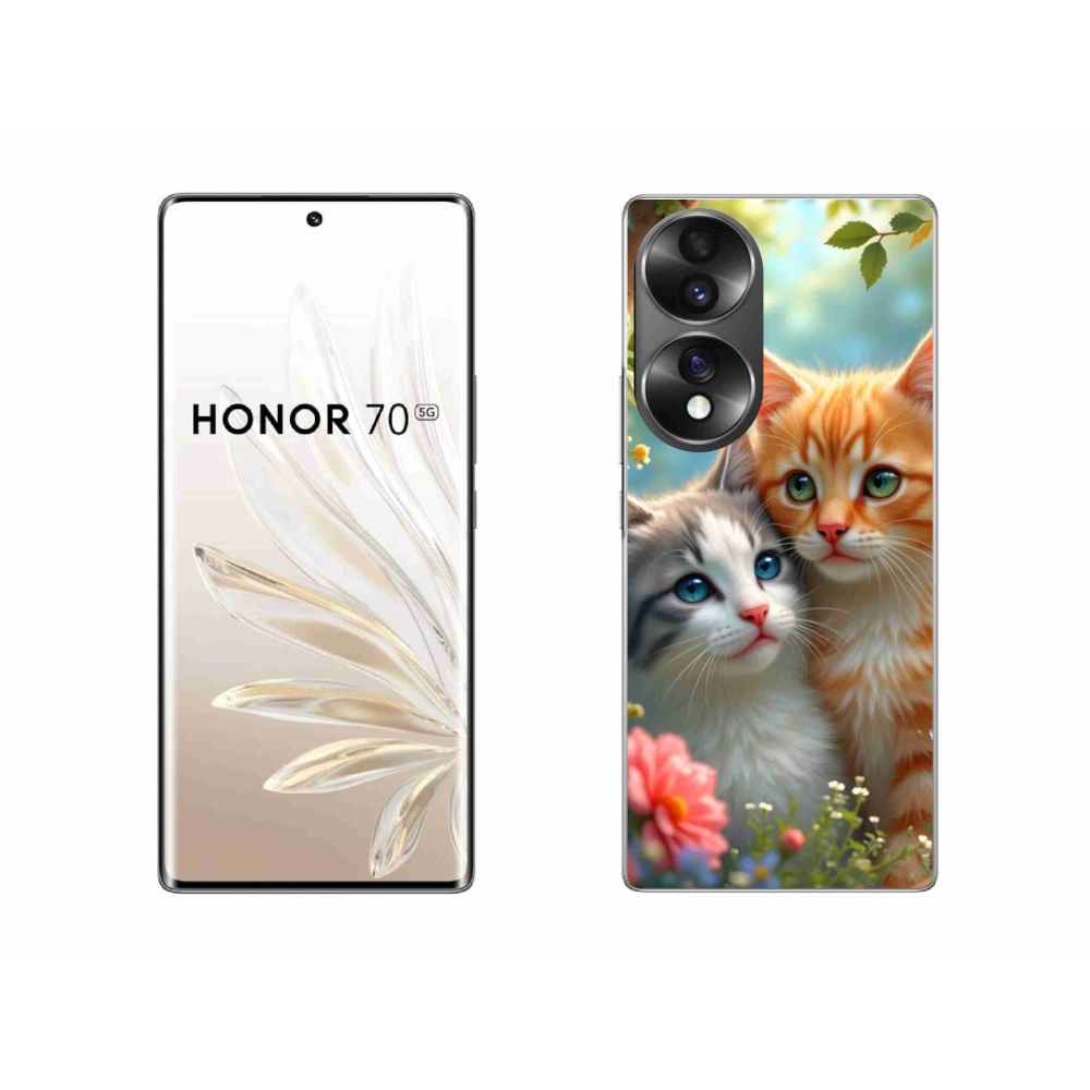 Gélový kryt mmCase na Honor 70 - mačacia láska 2
