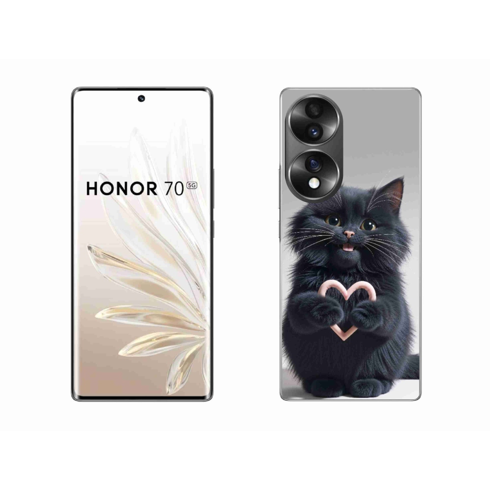Gélový kryt mmCase na Honor 70 - mačacia láska 3