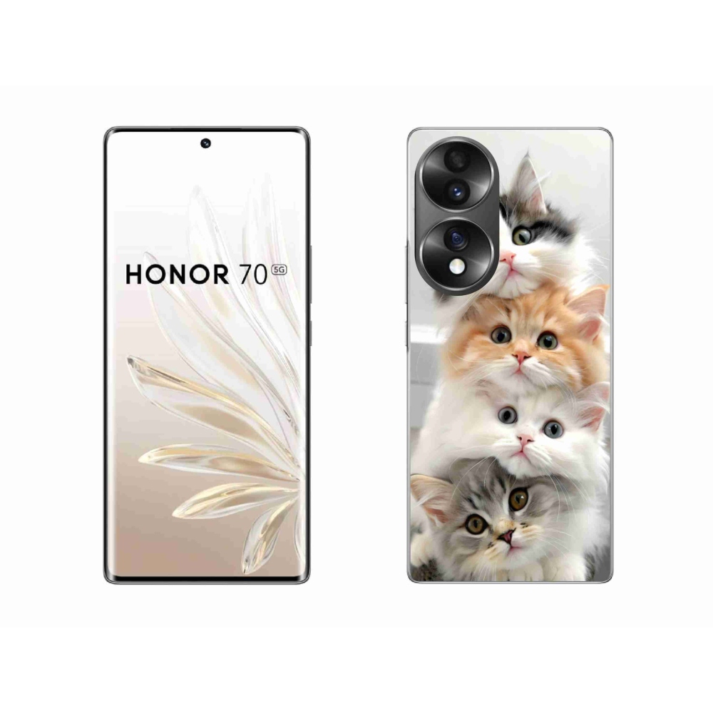 Gélový kryt mmCase na Honor 70 - mačacia partia