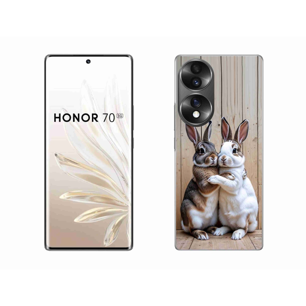 Gélový kryt mmCase na Honor 70 - králičie pár