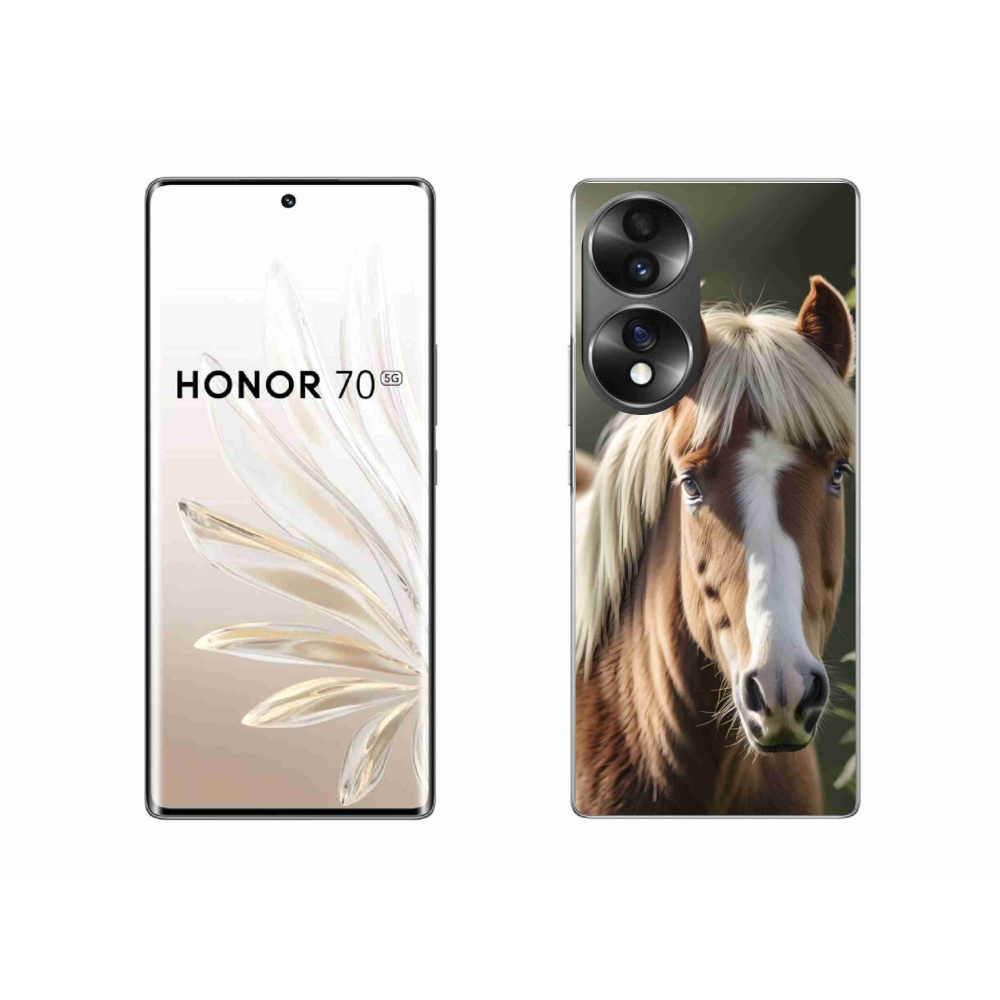 Gélový kryt mmCase na Honor 70 - kôň so svetlou hrivou