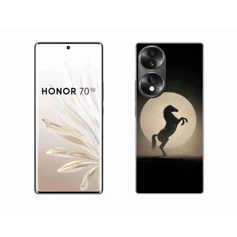 Gélový kryt mmCase na Honor 70 - kôň v siluete