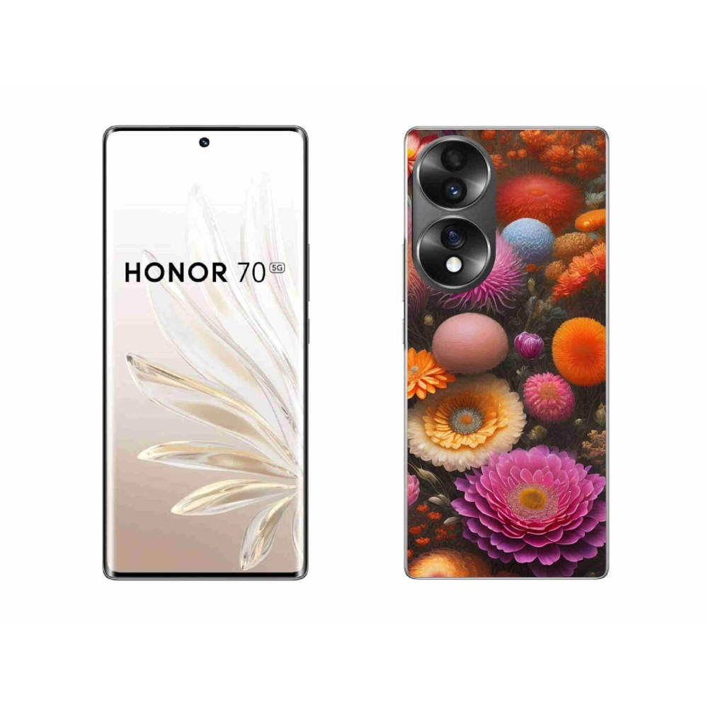 Gélový kryt mmCase na Honor 70 - kvetinová kompozícia